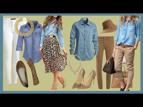 MODERNA y ESTILOSA CON ESTOS LOOKS con BLUSAS DENIM/ COMBINACIONES MODERNAS con BLUSAS JEANS OUTFITS