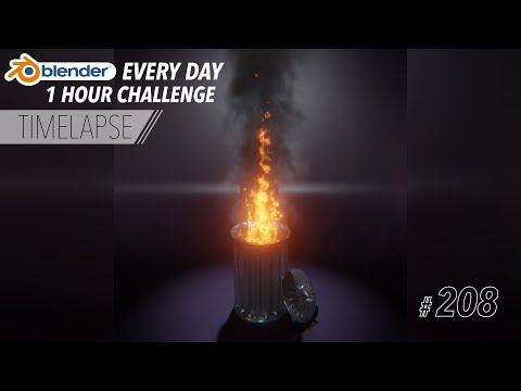 Playing with Fire in Blender - Blender Every Day #208
