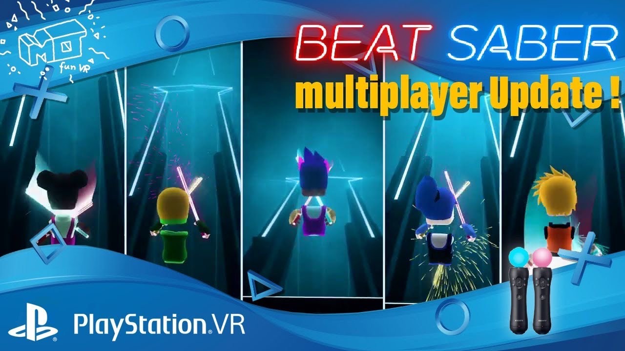 mo fun VR - beat saber / Playstation VR ._. multiplayer Update & free Song / VR lets play / deutsch