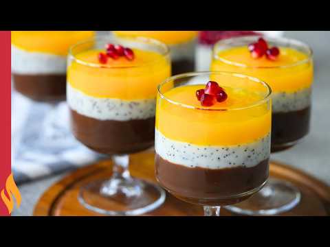 3 RENKLİ SÜTLÜ TATLI 🤎🤍🧡 Çok Hafif ve Çok Lezzetli