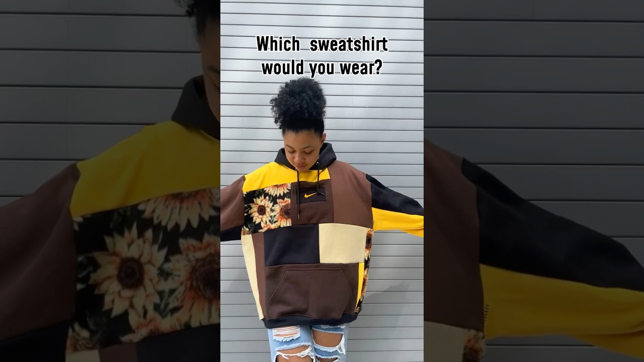 Reworked Nike Sweatshirts ✨ #upcycle #sewing #reworked