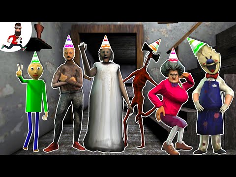 Top 5 Birthday Party's - Granny, Grandpa, Ice Scream, Siren Head ★ funny horror animation parody