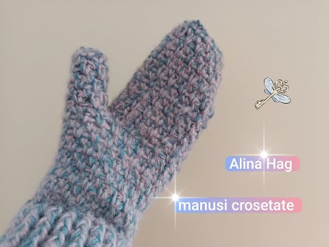 Crocheted gloves - with one finger - the simplest option