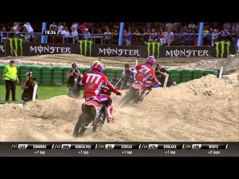 Gautier Paulin vs Shaun Simpson vs Evgeny Bobryshev MXGP of The Netherlands 2015