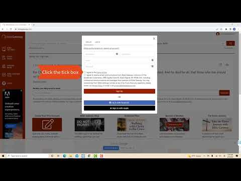 Bible Gateway Sign Up Tutorial