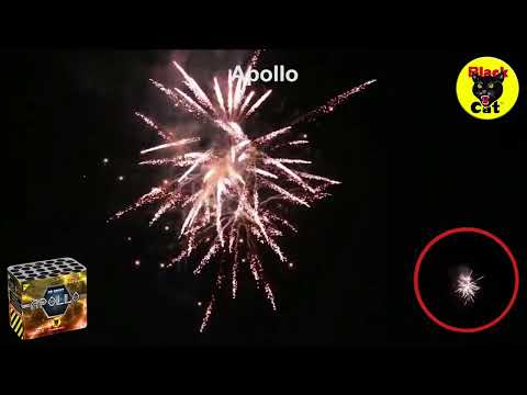Apollo by Black Cat Fireworks - 28 Shot Roman Candle Cake (Duration: 35 Seconds)