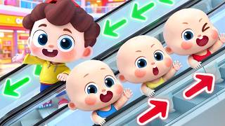 Escalator Safety Rules | Escalator Mall Adventure | Take Turns | Nursery Rhyme & Kids Song | BabyBus