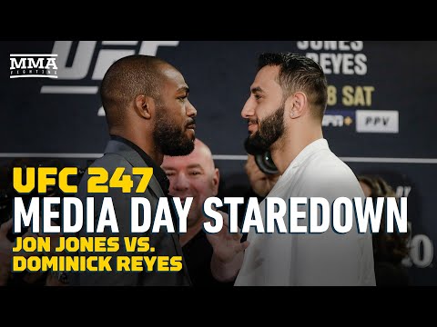 Jon Jones vs. Dominick Reyes UFC 247 Media Day Staredown - MMA Fighting