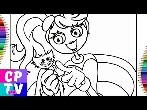 Mommy long legs coloring page/Poppy playtime chapter 2 coloring pages/Elektronomia-Collide[NCS Relea