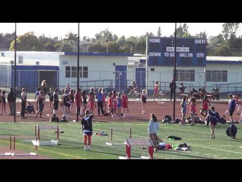 VarG 300m Hurdles vs Huntington Beach 3-23-17 - Los Alamitos Girls