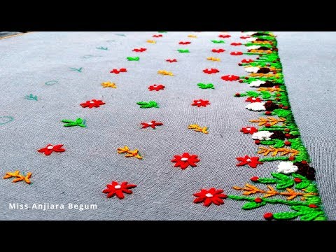 Hand Embroidery for Hemline/Borderline/Edge,Embroidery Work,Secrets of Embroidery-40, #Miss_A