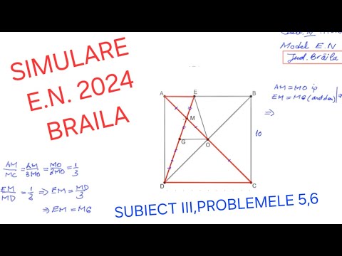Simulare Evaluare Nationala, Braila, 2024 - SIII, PRroblemwle 5,6