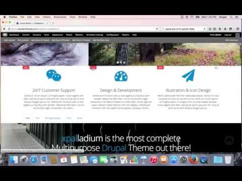 xPalladium Drupal Theme - Add/Editing Site Features and FontAwesome Icons