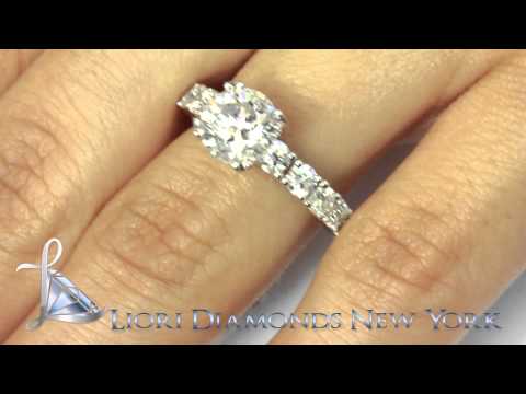 ER-0294 - 3.72 Carat F-SI2 Certified Natural Round Diamond Engagement Ring 18k White Gold