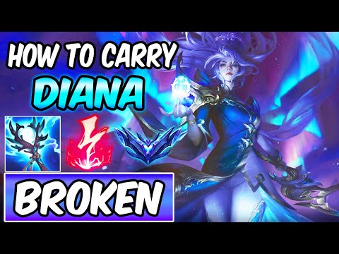 S+ HOW TO CARRY LIKE DIAMOND DIANA MID | Best Build & Runes | League of Legends