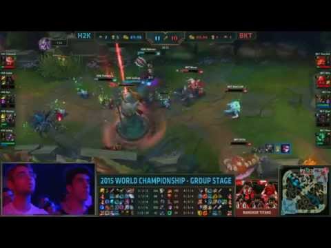 H2K vs BKT - Alistar Triple Knockup Under Turret | League of Legends World Championship 2015