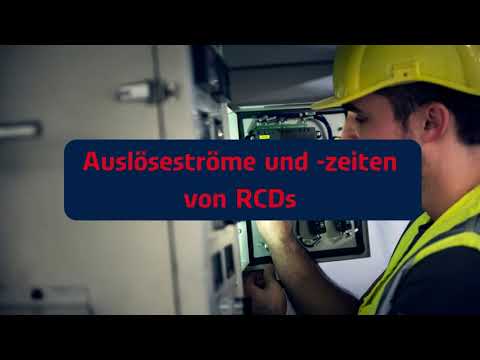 VDE-Messung von RCD, darunter versteht man Auslösestrom und Auslösezeit.der Elektriker. elektroniker
