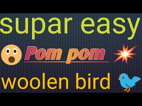 🥰super easy pom pom making idea with fingers  woolen 🐥 ! best Diy /how to make yarn chicken.