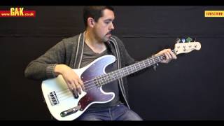 Video thumbnail for Squier - Mike Dirnt Precision Bass with Tortoise Shell Pickguard Demo at GAK by GAK