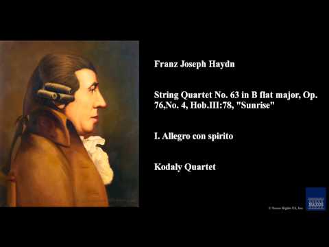 Franz Joseph Haydn, String Quartet No. 63 in B flat major, Op. 76, No. 4, Hob.III:78, 
