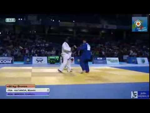 Judo 2013 European Championships U18 Tallinn  Katanga FRA   Mircea ROU +90kg bronze