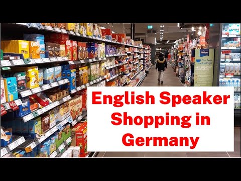 Compras de supermercado na Alemanha como palestrante de INGLÊS no Supermercado REWE
