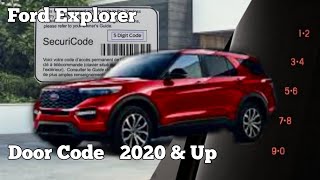 How to find Keyless Door Code 2020 Ford Explorer 2021 2022 SecuriCode