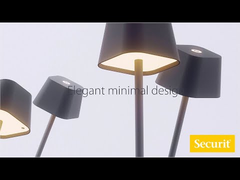 Επιτραπέζιο Φωτιστικό LED Αδιάβροχο Securit Georgina Eπαναφορτιζόμενο Μαύρο