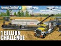 Cutting SOYBEANS w/ THE MOST STRANGE HARVESTING SYSTEM | 1 BILLION Challenge | Farming Simulator 22