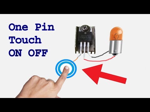 How to make TOUCH switch one pin touch ON OFF switch, diy idea Video