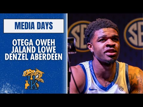 Otega Oweh, Jaland Lowe, and Denzel Aberdeen at SEC Media Days