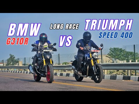 Thumbnail for Triumph Speed 400 Vs Bmw G310R Long Race | who will win? | Amazing Results by BMW G310R