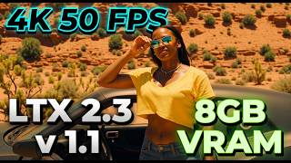 LTX 2.3 v1.1 on 8GB VRAM! Free 4K 50fps ComfyUI Workflow 🤯