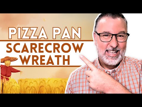 DIY Scarecrow Wreath Using a Dollar Tree Pizza Pan & Clothespins | Easy Fall Craft Idea! - #wreath