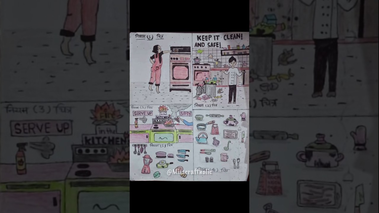 Kitchen Safety Rules: Ensuring a Safe and Healthy Cooking Environment #HomeScienceProject #cooksafe