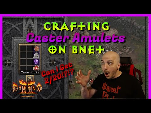 Diablo 2 Resurrected - Crafting caster amulets on Bnet, Hoping for 2/20