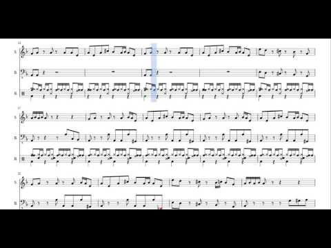 Ackov čoček (ritam i bas) - note za harmoniku