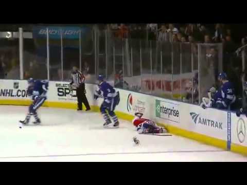 Dion Phaneuf Disgusting Hit on Michael Sauer!!! (Dec. 5th, 2011)