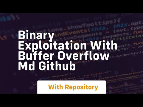Binary Exploitation with Buffer Overflow md GitHub