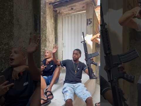 The police arrived during filming 😭 #police #seriesclips #riodejaneiro #airsoft #shorts