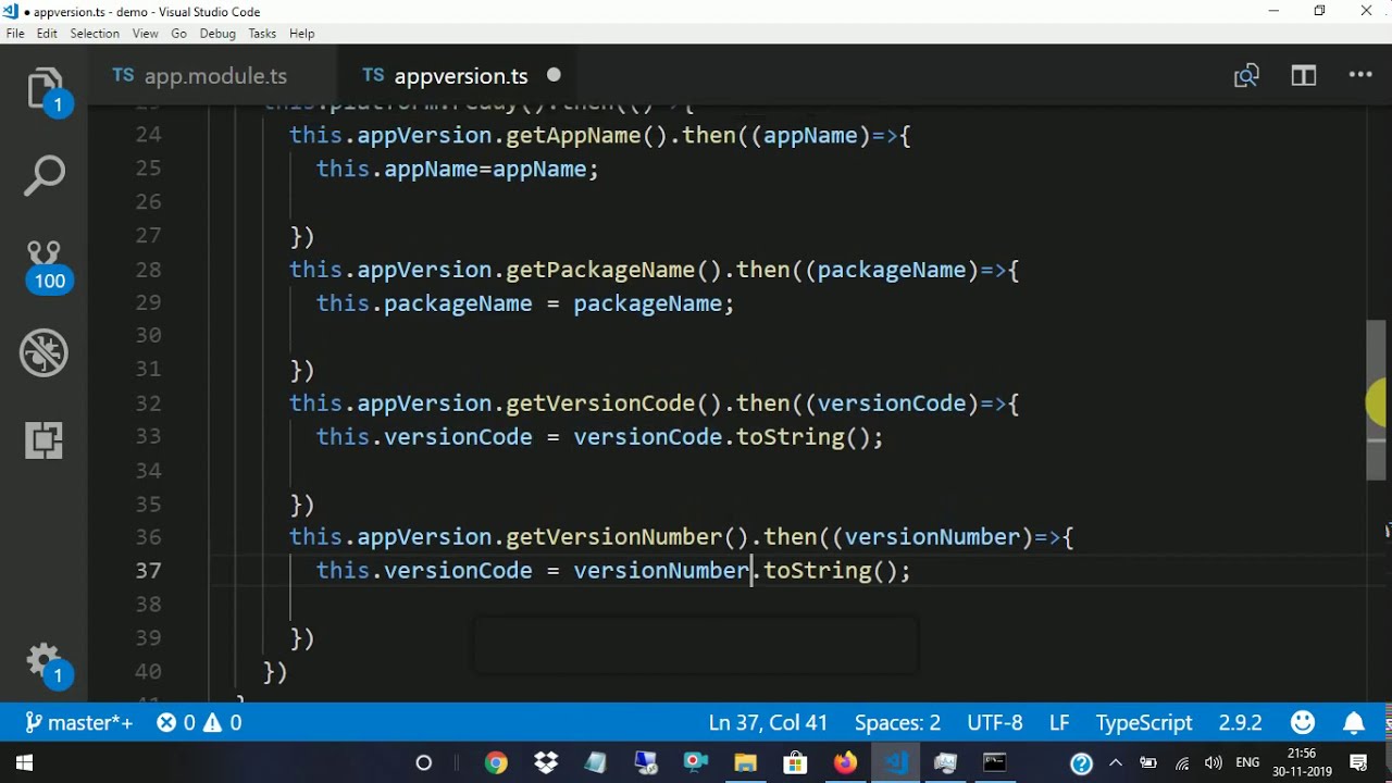 Ionic 3 AppVersion Native Plugin