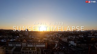 [4k] Clear Sunset April 2, 2023 London | Timelapse | @walkxtravel