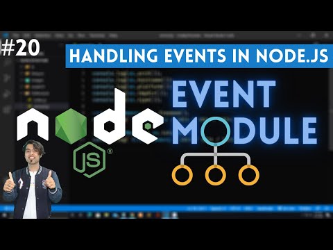 20 Events Module in Node JS | Handling Events in Node js with EventEmitter in Hindi
