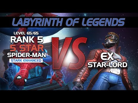 Spider-Man (Stark Enhanced) 5 Star Rank 5! vs Labyrinth of Legends LOL | Marvel Contest of Champions