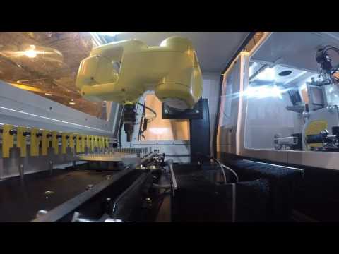 Robotically Loading a Royal Master TG-12x4 Centerless Grinder