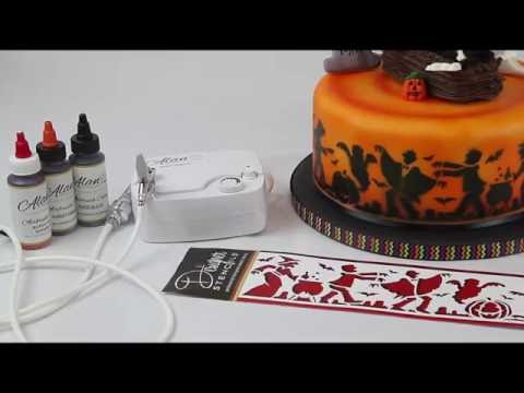 Halloween Stencil Cake