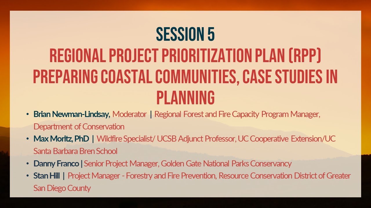 CAWFC Day 1 Session 5: Regional Project Prioritization Plan (RPP) Preparing Coastal Communities