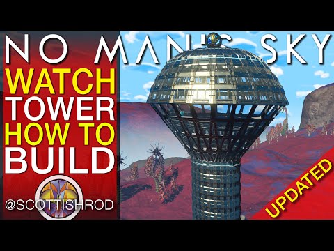 How To Build The Watch Tower - No Man's Sky Update 2024 - New Dome Method - NMS Scottish Rod