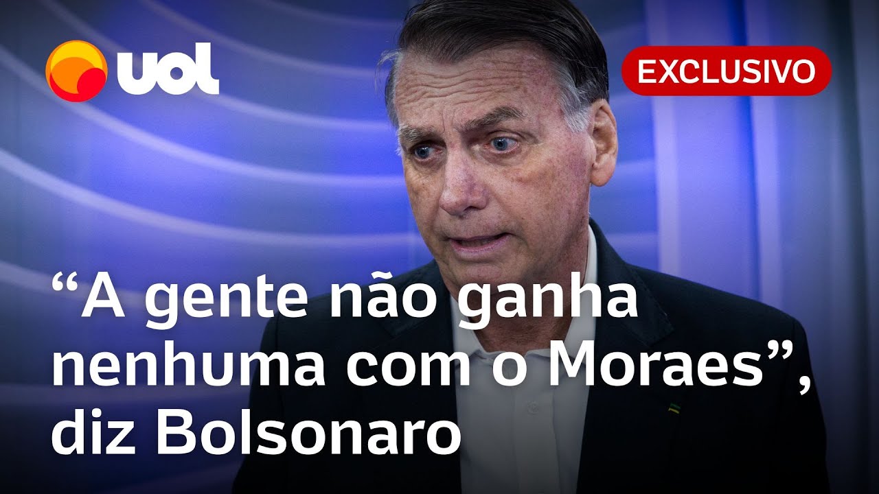 Bolsonaro no UOL sobre processos no STF: 'A gente não ganha nenhuma com o Moraes'