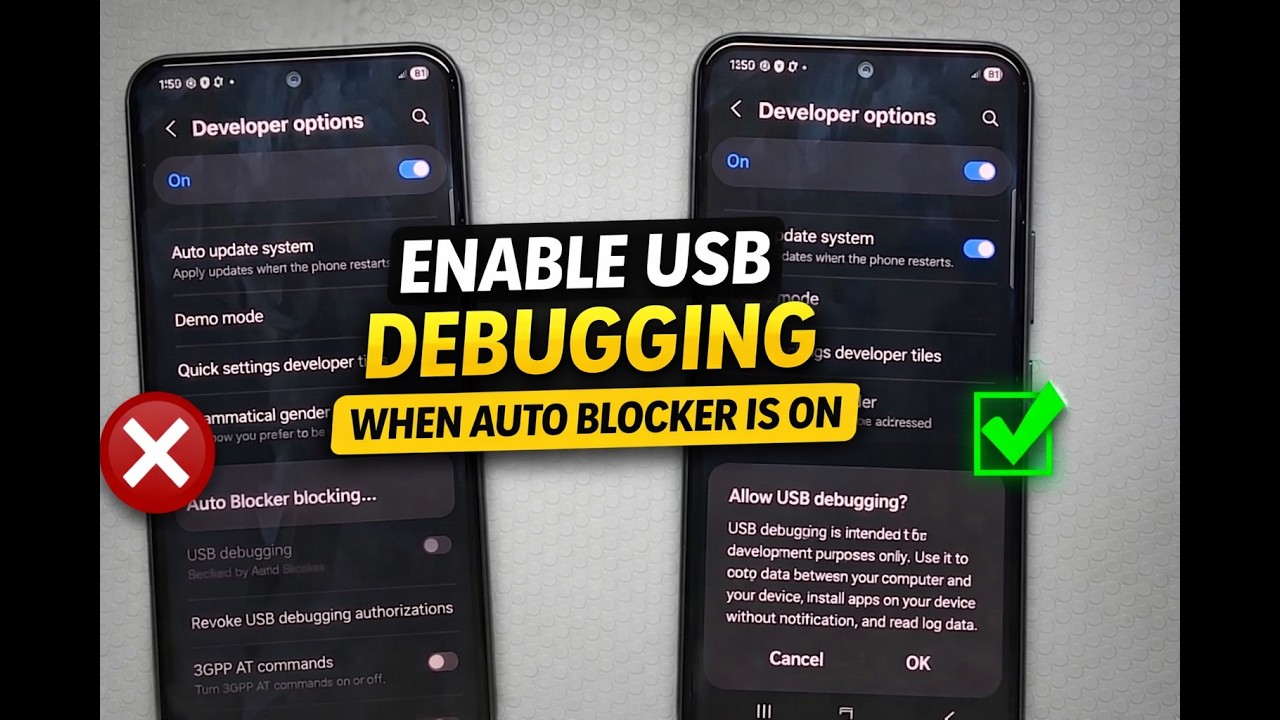 Fix USB Debugging Blocked by Auto Blocker | Enable ADB on Samsung [Android 14/15/16]